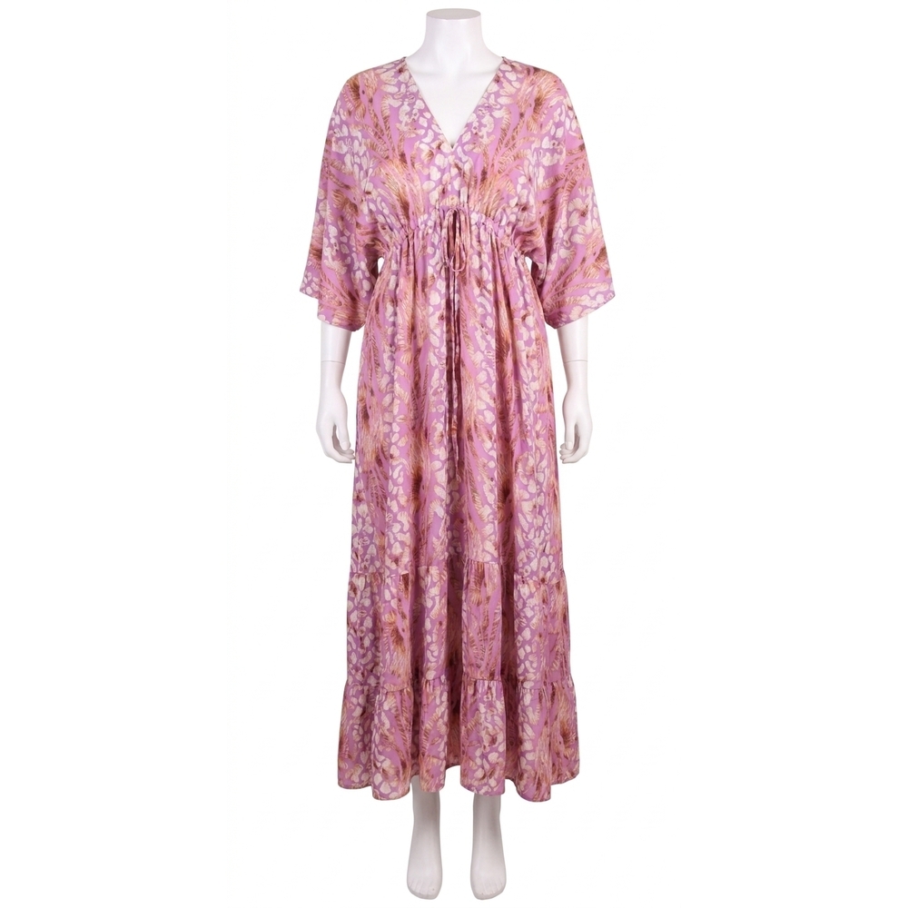 NEW GIGI MODA animal print maxi dress in dusty rose